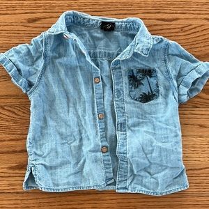 18 month denim art class shirt sleeve button up
